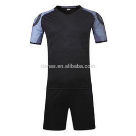 Black Sports Jersey New Model Football Club Designs Soccer Uniform Set