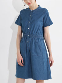 Women Summer Clothing 100 % Cotton Denim Dress