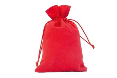 Natural Cotton Drawstring Pouch , Small Pull String Bags For Gift