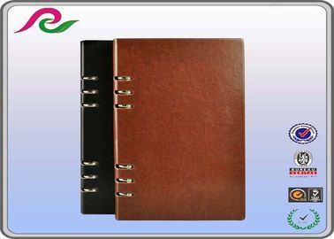 Loose leaf PU cover journal hardcover notebooks with button closure