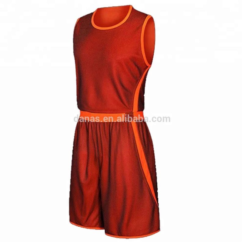 2019 New Design Reversible Mesh Cool Orange Basketball Jersey