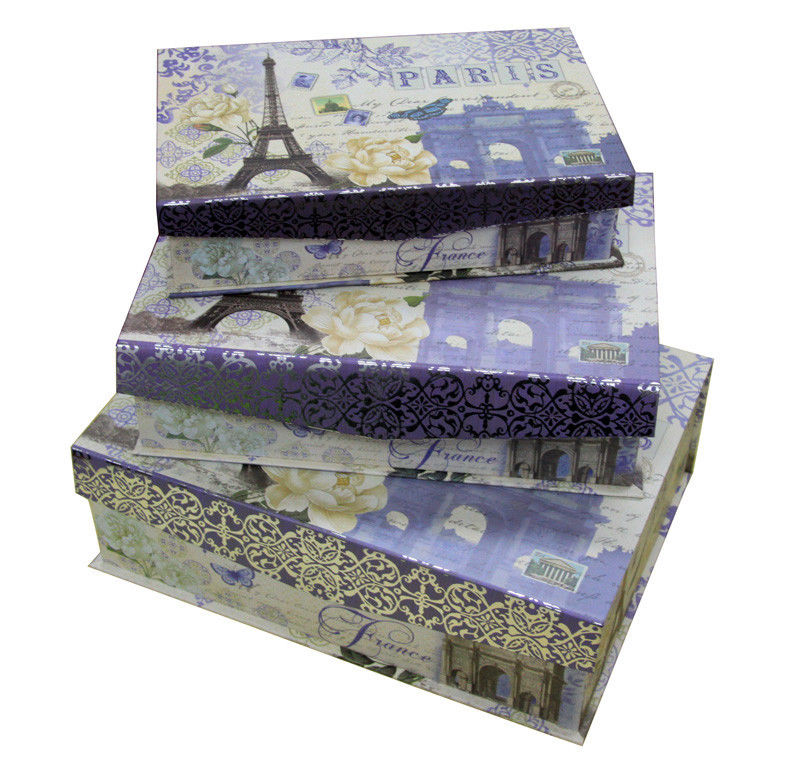 Art Paper Keepsake Gift Boxes Flap Magnet in Set 1200gsm